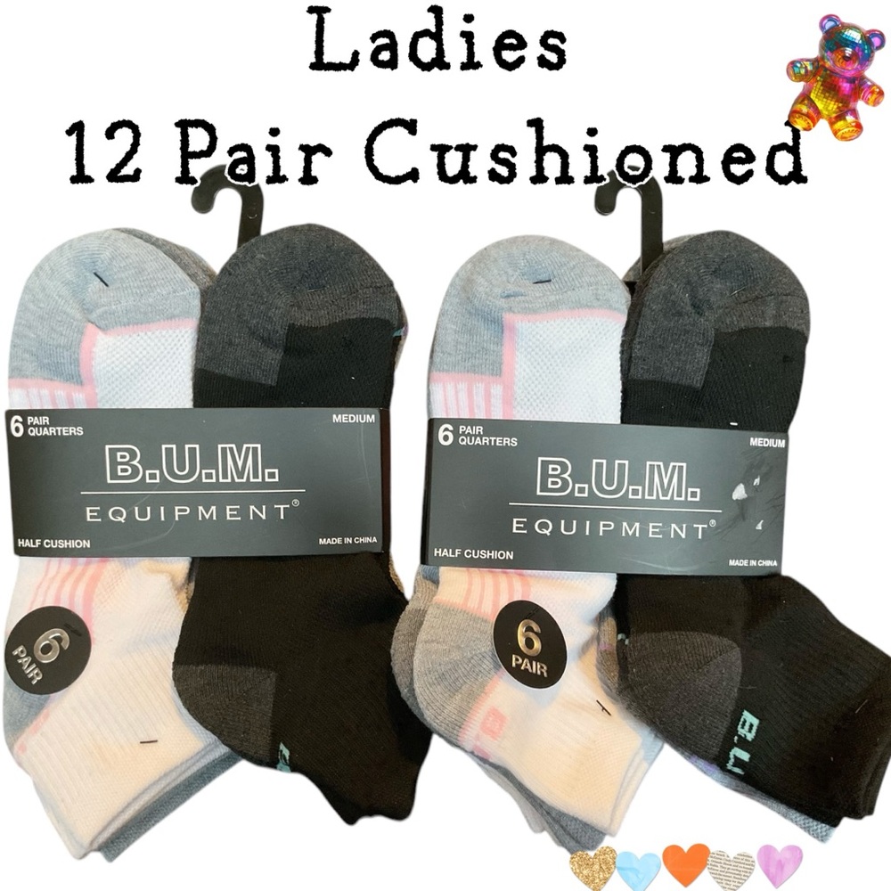 🌸Ladies 12 Pair Quarter Socks